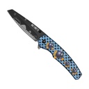 Bob-omb Rush Gamer Collector Assisted Knife - Blue Checkered