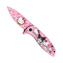 Kawaii Quick-Draw Assisted Opening Knife - Hello Kitty Pink