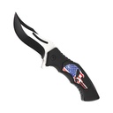 Patriot Skull Quick-Deploy Assisted Opening Knife - Nylon Fiber Black