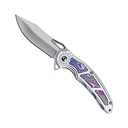 Mystic Flame Quick-Deploy Spring Assisted Knife - Purple Inlay
