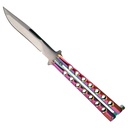 Prism‑Port Balance Butterfly Knife - Rainbow Steel