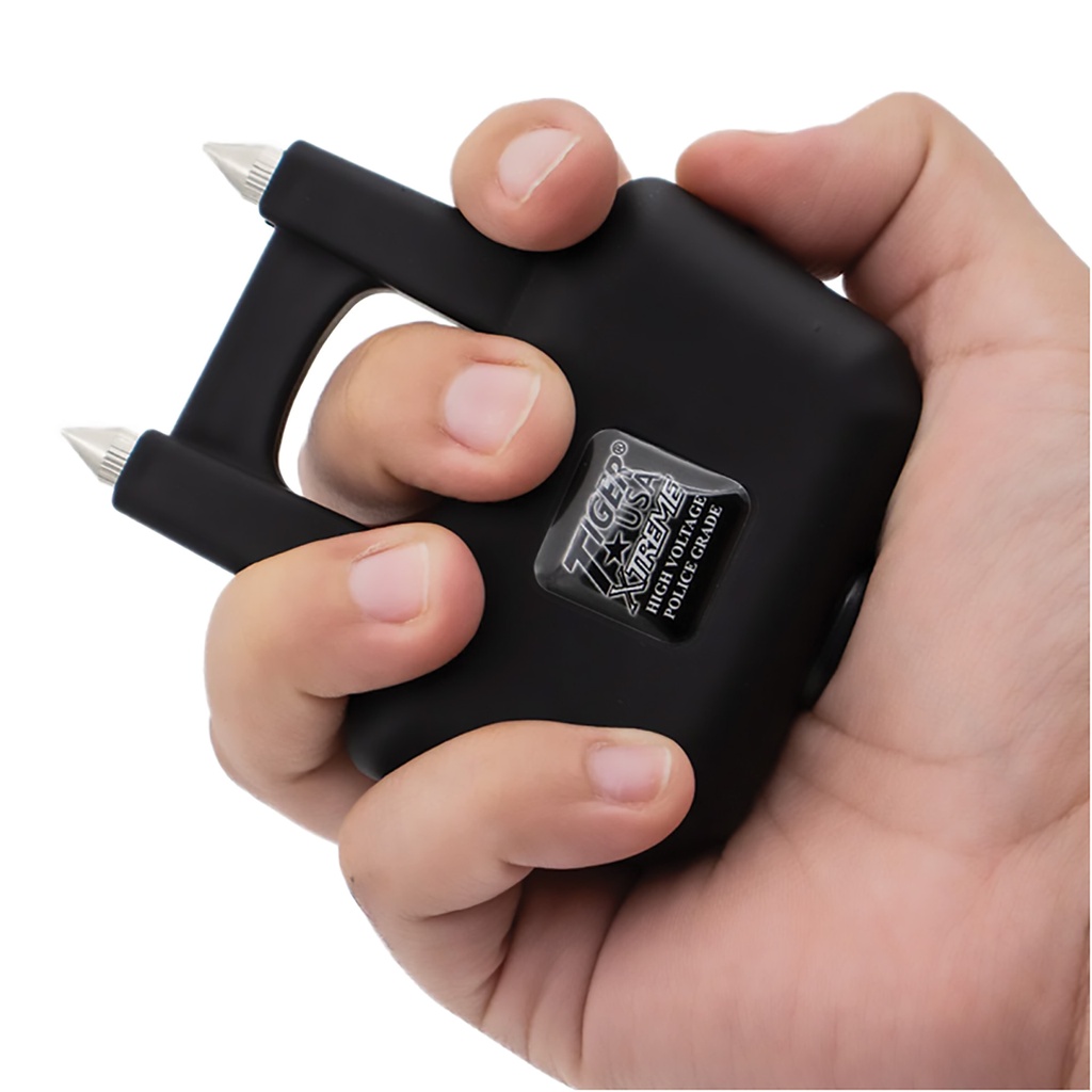 Shadow Claw Palm-Lock Stun Gun - Midnight Black