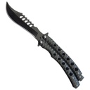 Shadowline Grip-Tex Recurve Butterfly Knife - Matte Black