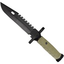 Shadow Spine Hybrid-Edge Tactical Fixed Blade Knife - Matte Black