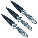 Patriot Shadow Balanced Throwing Knife Set - Black & White Flag