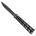 Oval-Flow Balanced Balisong Butterfly Knife - Matte Black