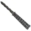 Kriss Wave Precision Balisong Butterfly Knife - Black