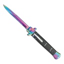 Prism Milano Stiletto OTF Knife - Black & Rainbow