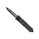 Covert Starship Invader Front-Button OTF Knife - Carbon Fiber Black