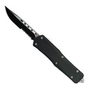 Smooth Operator Clip-Point Serrated OTF Knife - Midnight Black