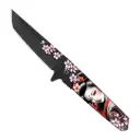 Night Blossoms Tanto Spring Assisted Knife - ABS Black