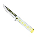 Neon Saga Flipper Spring Assisted Knife - Anime Yellow