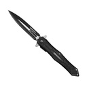 Shadow Lattice Quick‑Assist Pocket Knife - Black Aluminum