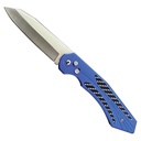 Blue Velocity Quick-Deploy Automatic Knife - Electric Blue Aluminum
