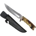 Heritage Gold-Bolster Fixed Blade Hunting Knife - Simulated Bone