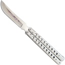 Hira Zukuri Butterfly Knife - 11" Overall - Silver